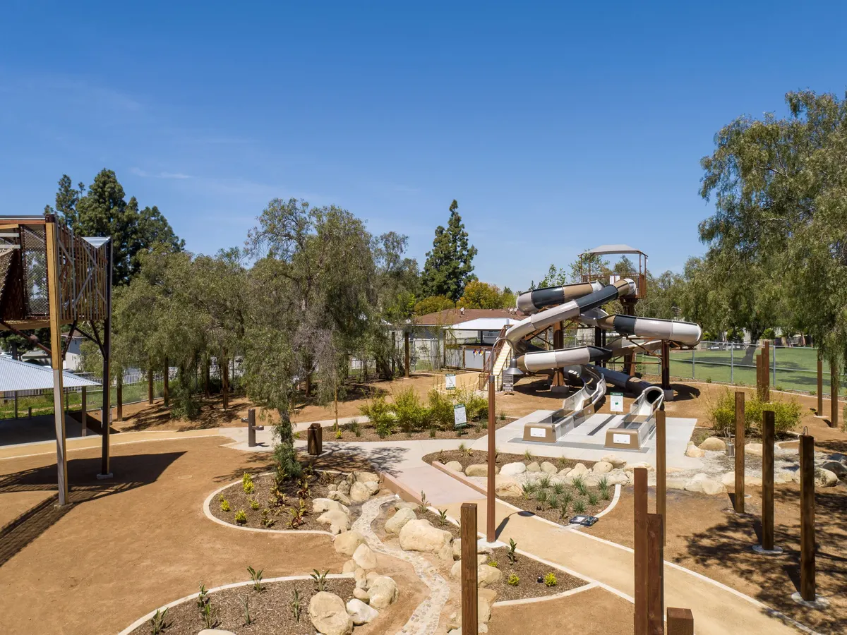 Adventure Playground waterslide and splash pad — Yorba Linda, CA