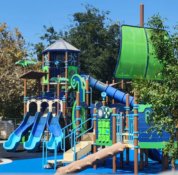 Apolinar Sangalang Park splash pad and sports complex in Lathrop, CA