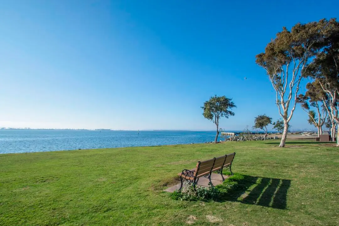 Bayfront playground with Coronado Bay Bridge views at Bayside Park — Chula Vista, CA