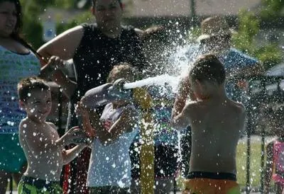Bicentennial Park splash pad — Crowley, TX