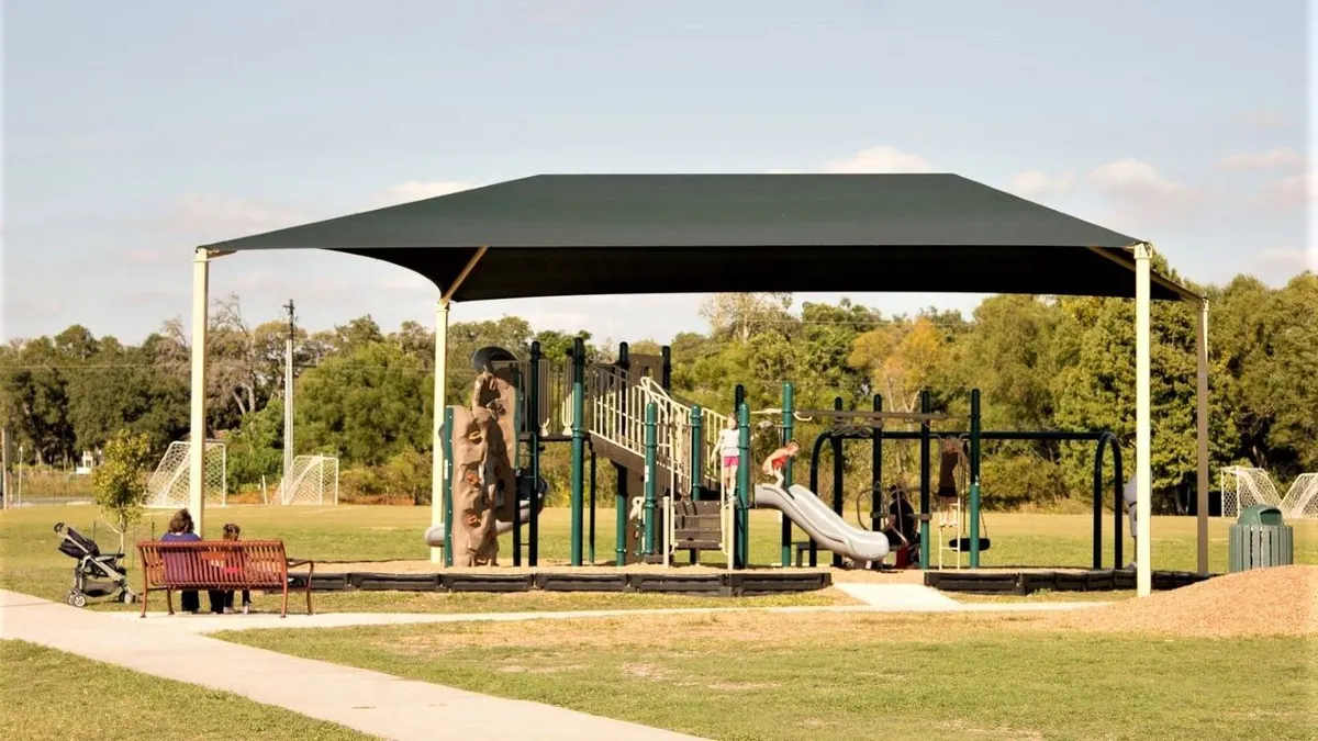 Boerne City Park covered playground and pool area — Boerne, TX