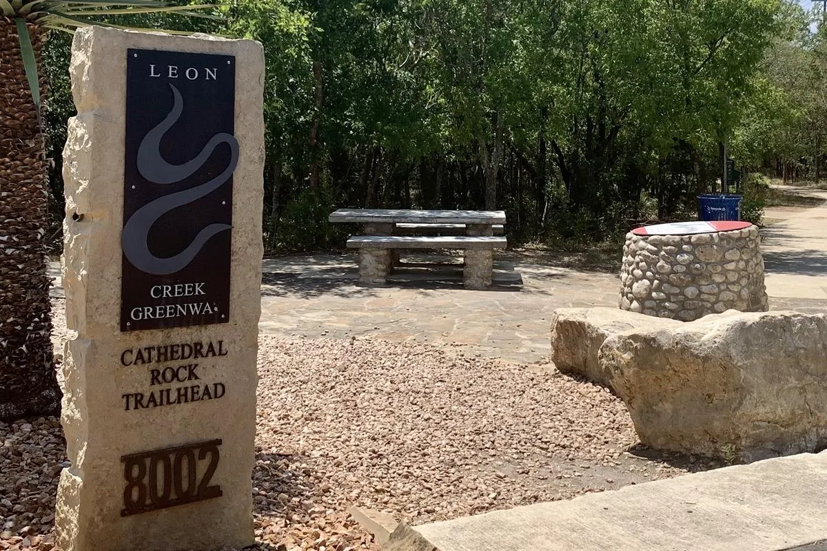 Age-split playgrounds at Cathedral Rock Park — San Antonio, TX