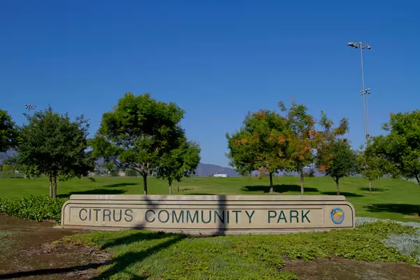 Citrus Park dinosaur-themed playground — Corona, CA