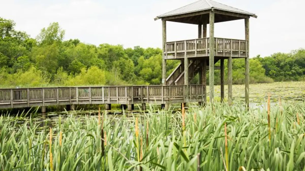 Playground and boardwalk trail at Cullinan Park — Sugar Land, TX