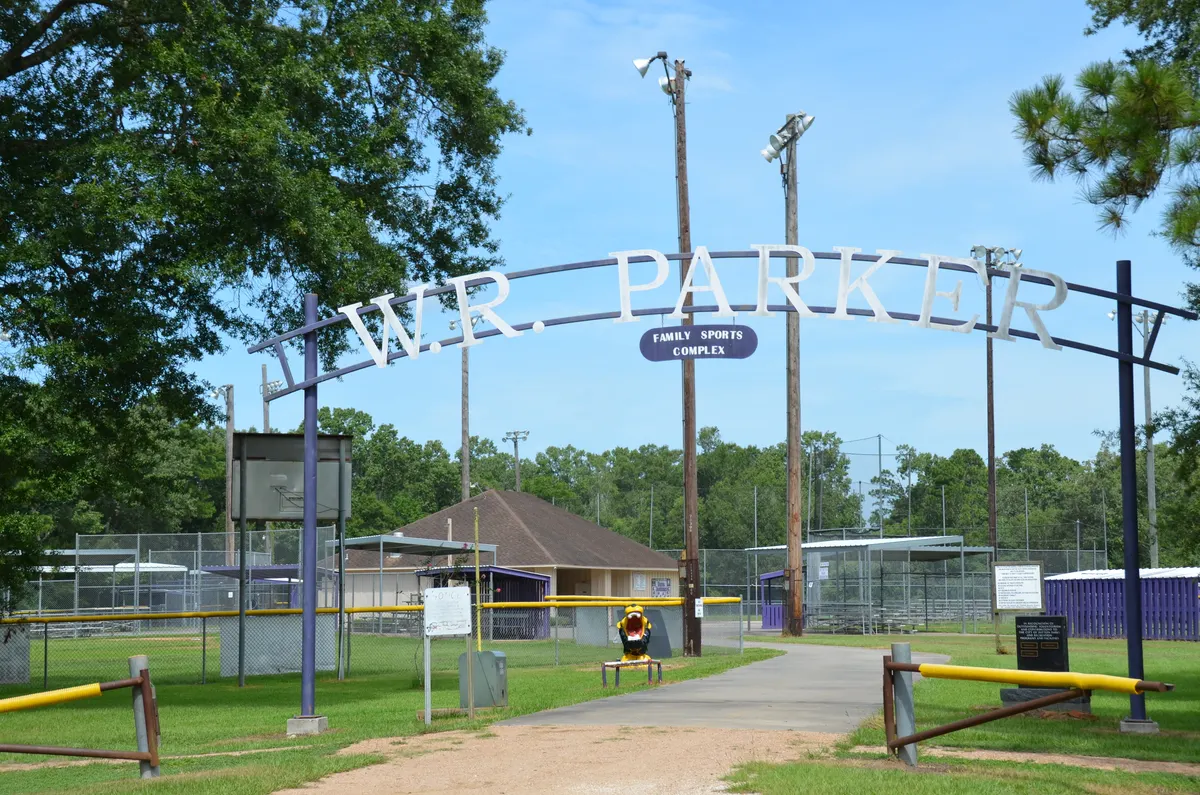 Playground near wooded trails at Daniel Park — Dayton, TX