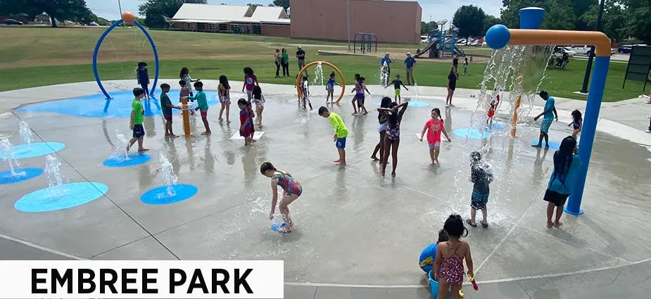 Embree Park Splash Pad water arches and jets — Garland, TX