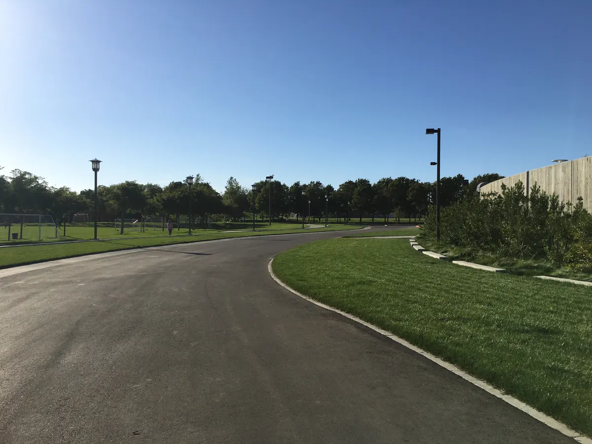 Playground and splash pad at Emerald Glen Park — Dublin, CA