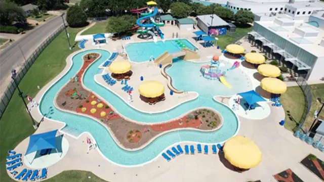Euless Aquatic Park splash and slide features — Euless, TX