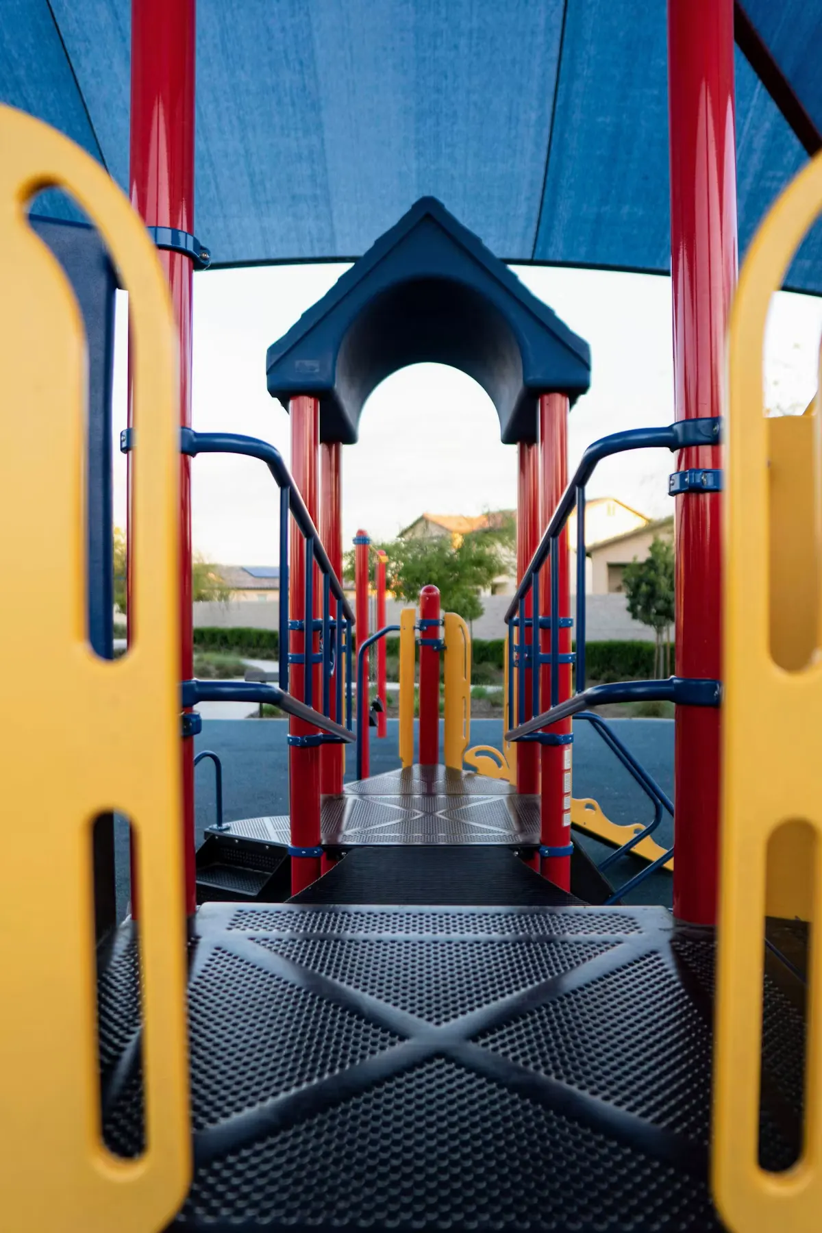 Covered playground structure at Forrest W. Moore Park — Van Alstyne, TX