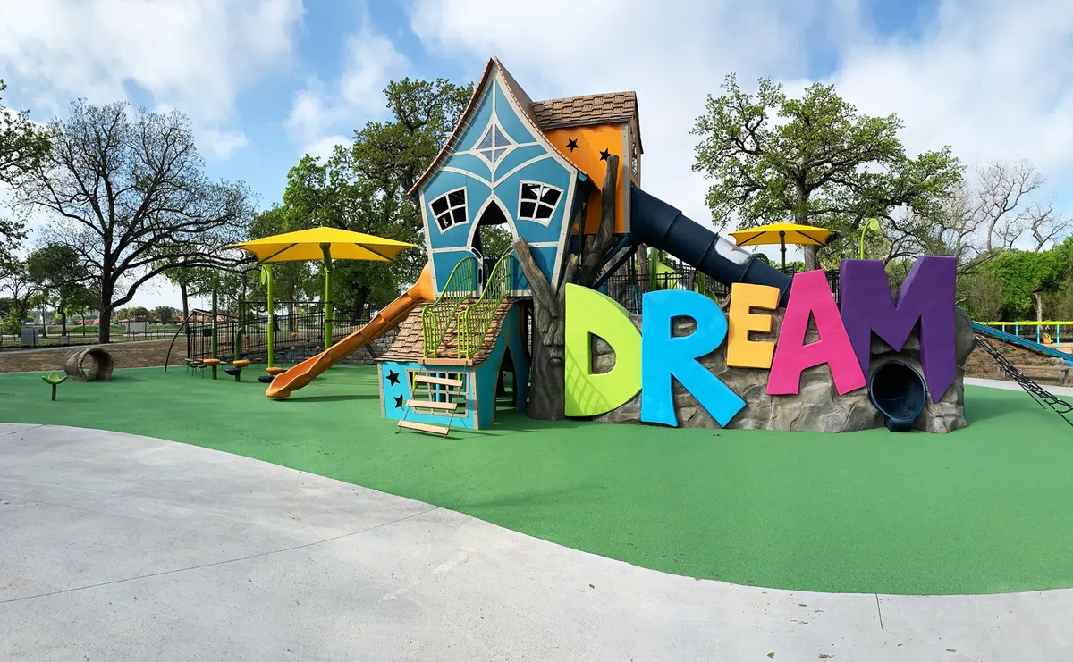 Inclusive playground at Frank Kent's Dream Park near Fort Worth Botanic Garden — Fort Worth, TX