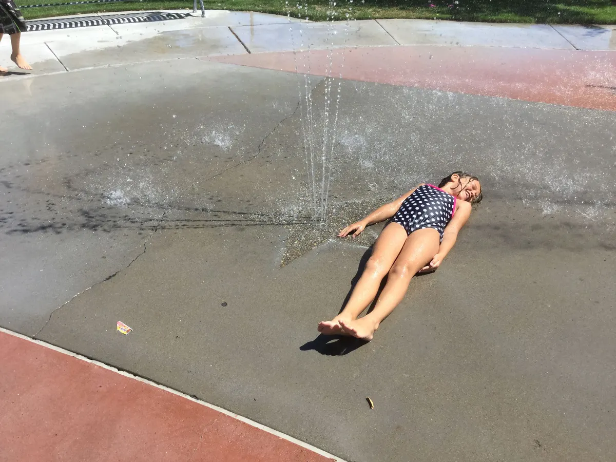 Freedom Park splash pad in Modesto, CA