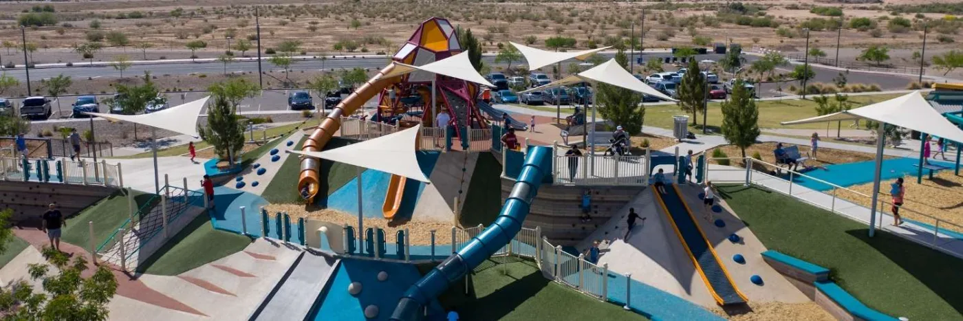 Shaded playground at Gilbert Regional Park — Gilbert, AZ