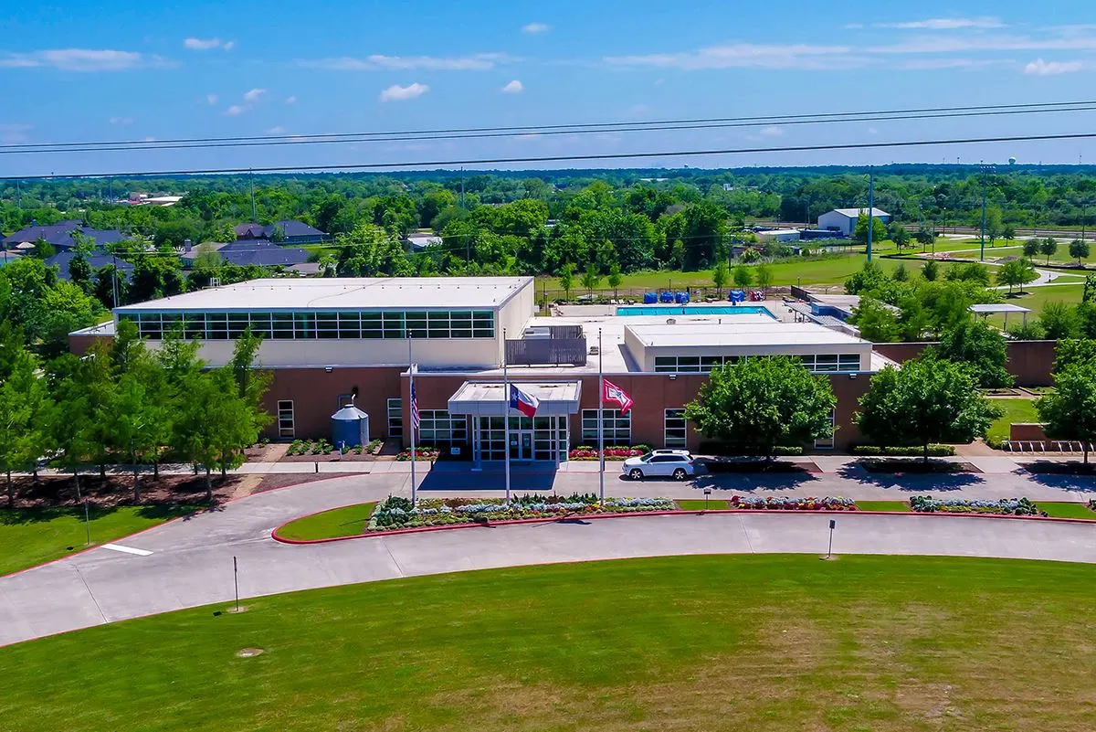 Playground and recreation area at Hometown Heroes Park — League City, TX