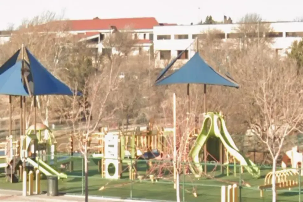 Freshly resurfaced playground equipment at John Ward Memorial Park — Amarillo, TX