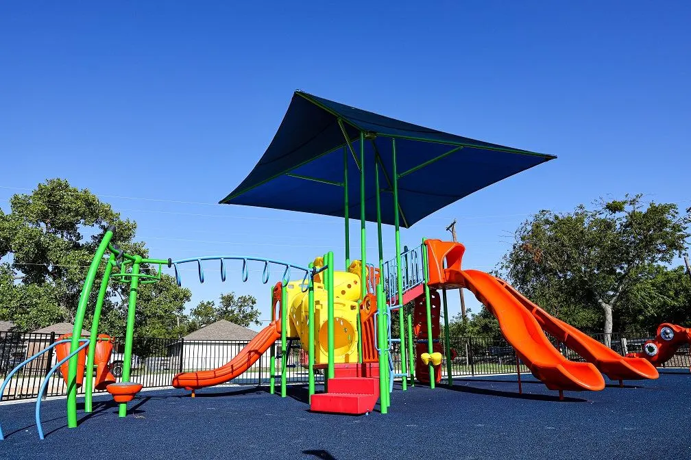 Shaded playground at Johnson Park, Anna, TX