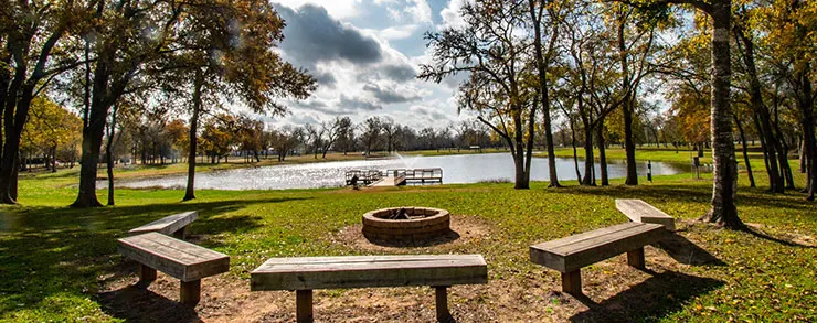 Playground and splash pad at Jones Creek Ranch Park — Richmond, TX