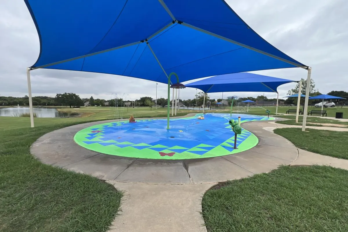 Joshua City Park playground and splash pad — Joshua, TX