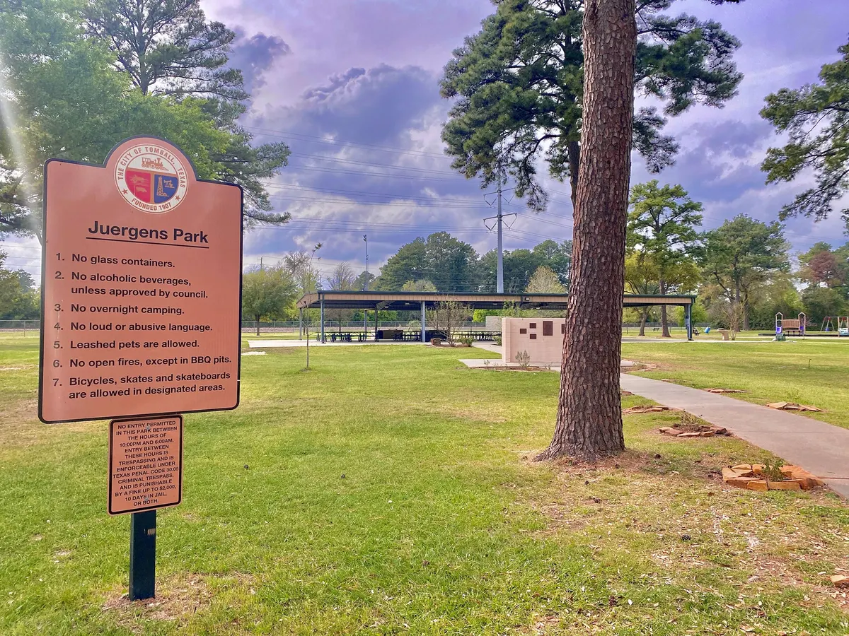 Louie's Together inclusive playground and four play structures at Juergens Park — Tomball, TX