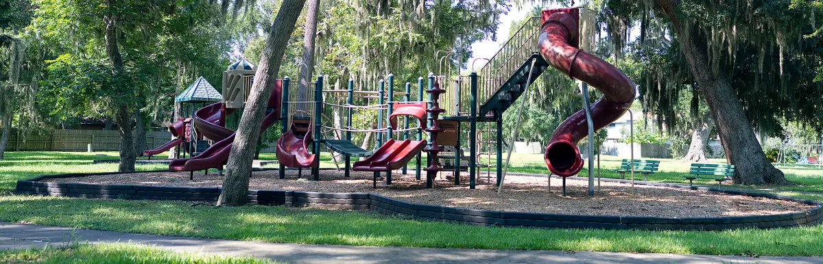 Playground equipment at Junior Service League Park — Lake Jackson, TX