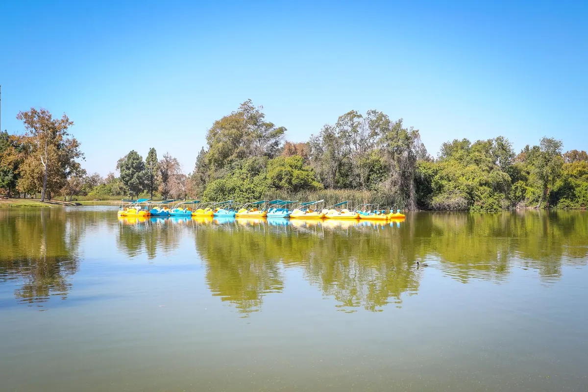 Playground and Legg Lake at Whittier Narrows Recreation Area — South El Monte, CA