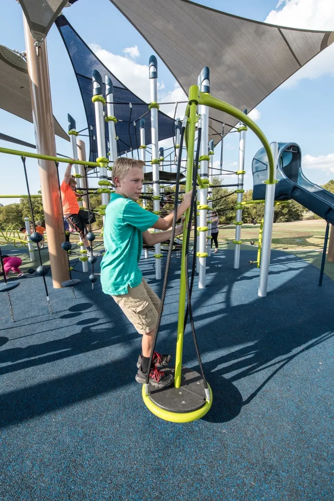 Shaded playground at Little Elm Park, Little Elm, TX