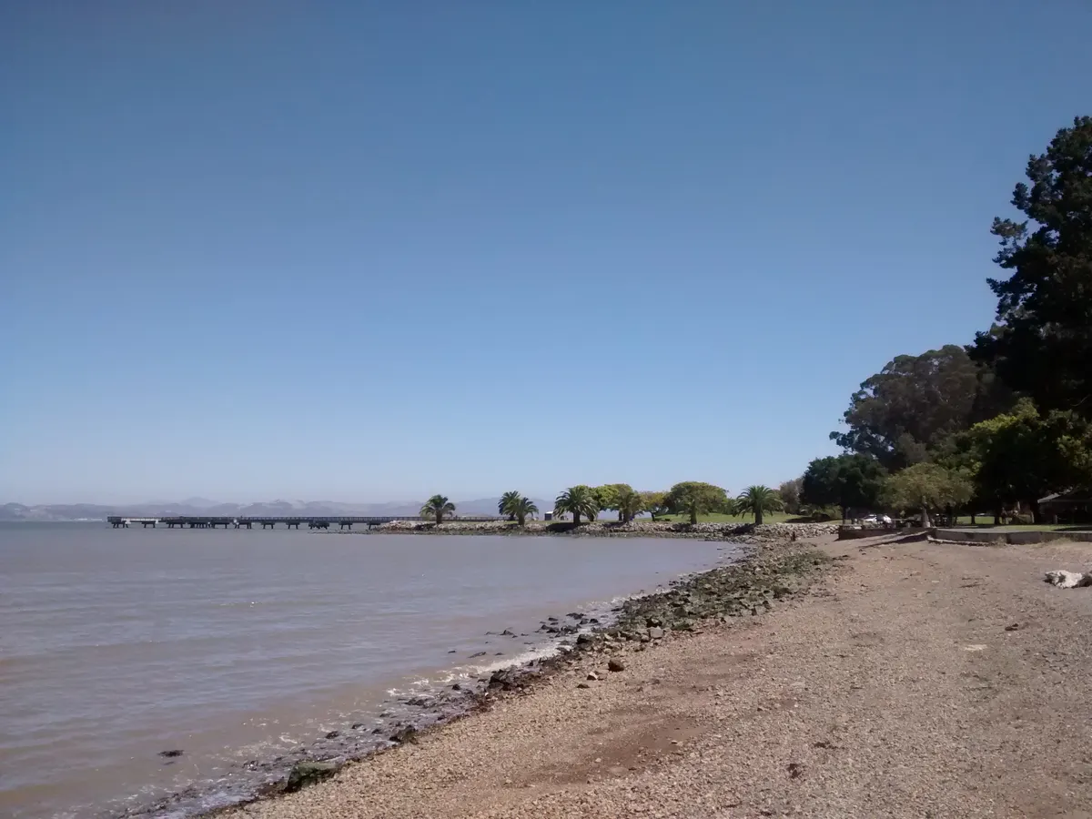 Beach and pier at McNear's Beach Park — San Rafael, CA
