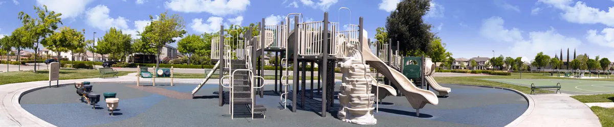 Mossdale Landing Community Park splash pad in Lathrop, CA