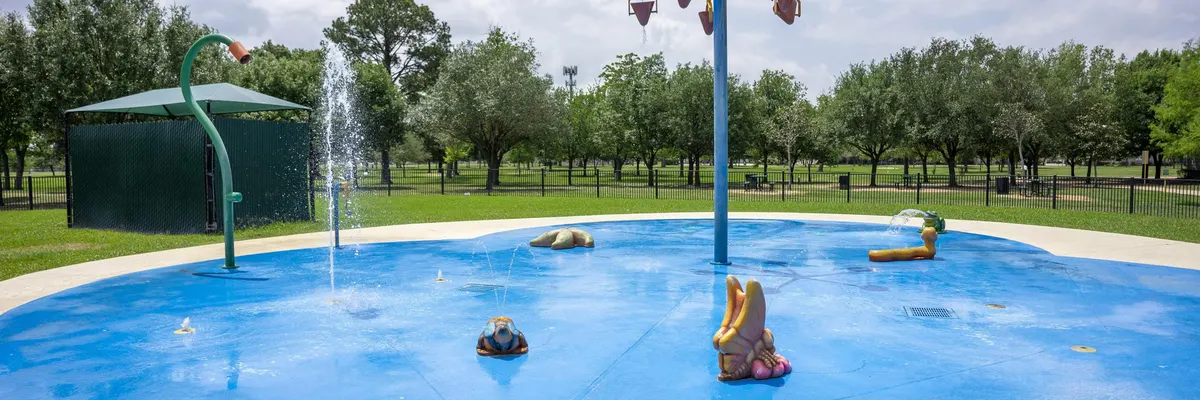 Nottingham Park splash pad and playground — Houston, TX