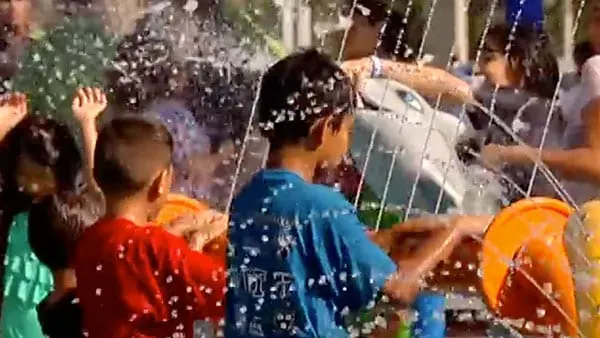 Splash pad and playground at Palm View Park — Palmview, TX