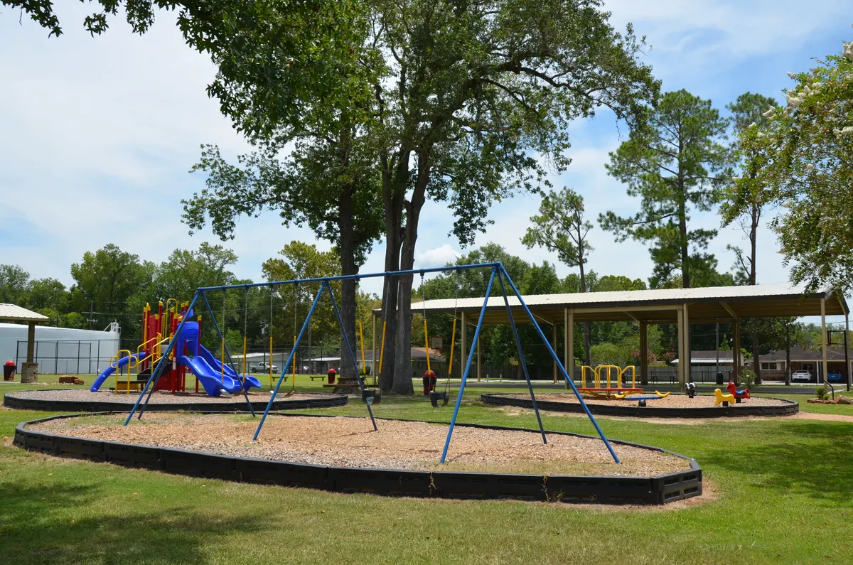 Playground and splash pad at Parker Park — Dayton, TX