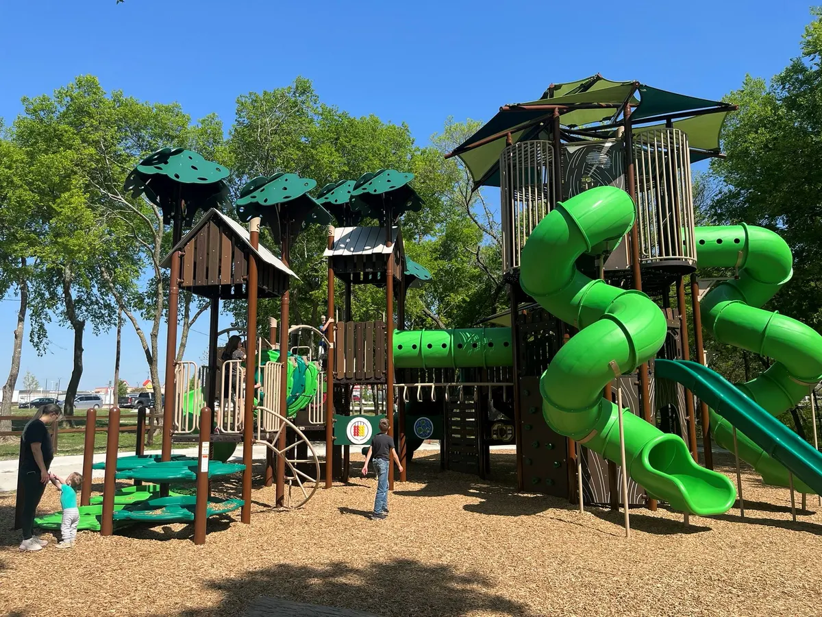 Playground and open field at Natural Springs Park — Anna, TX