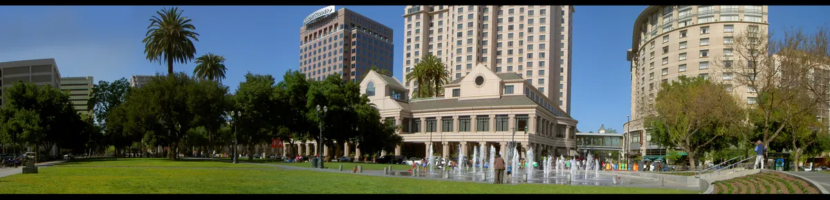 Plaza de Cesar Chavez fountain — San Jose, CA