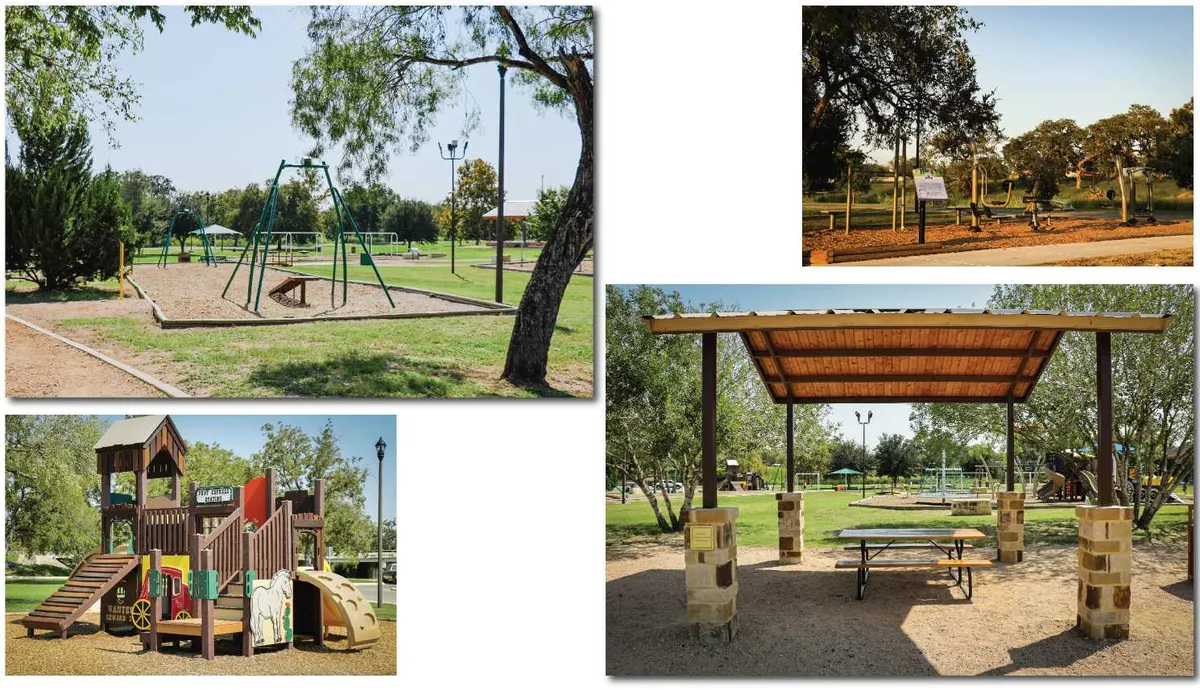 Inclusive playground equipment at Pleasanton River Park — Pleasanton, TX
