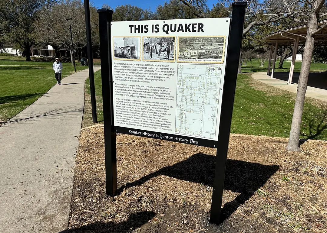 Playground with carousel at Quakertown Park — Denton, TX