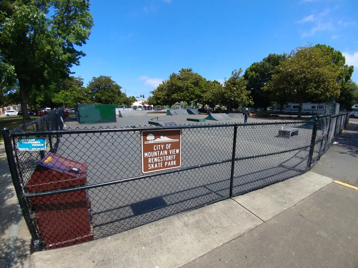 Playground and play equipment at Rengstorff Park — Mountain View, CA
