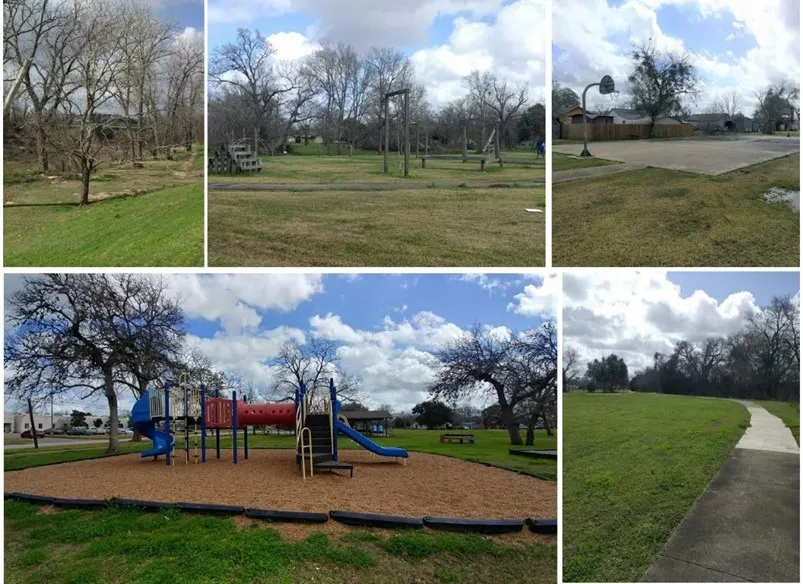 Playground and shelter at Riverfront Park — Wharton, TX