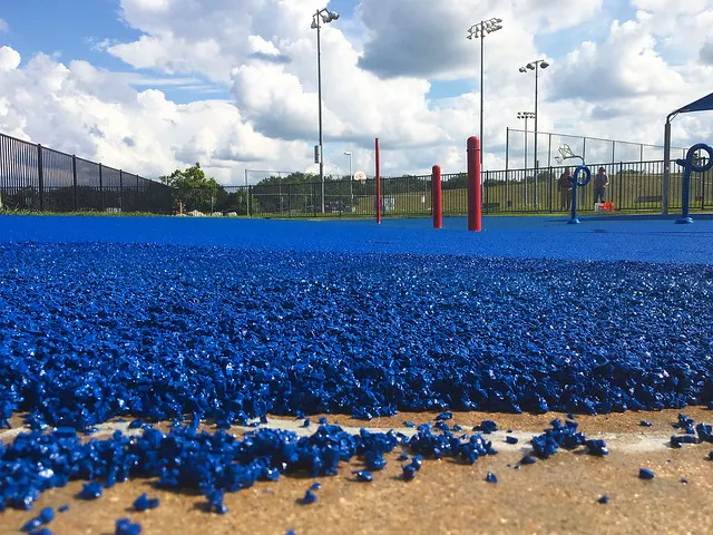 Playground and splash pad at Robin Bledsoe Park — Leander, TX