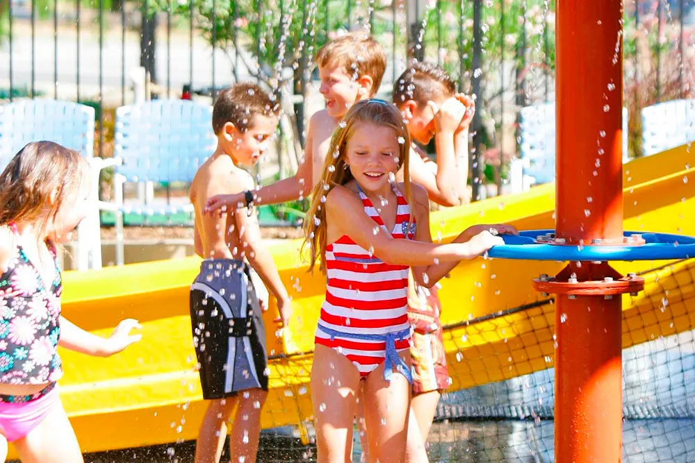 Playground and water slide structure at Mulligan Family Fun Center — Murrieta, CA