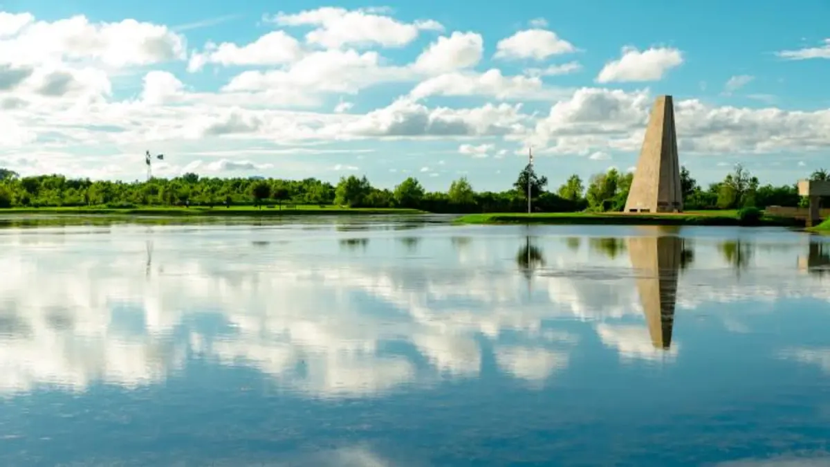Sugar Land Memorial Park playground and Brazos River access — Sugar Land, TX