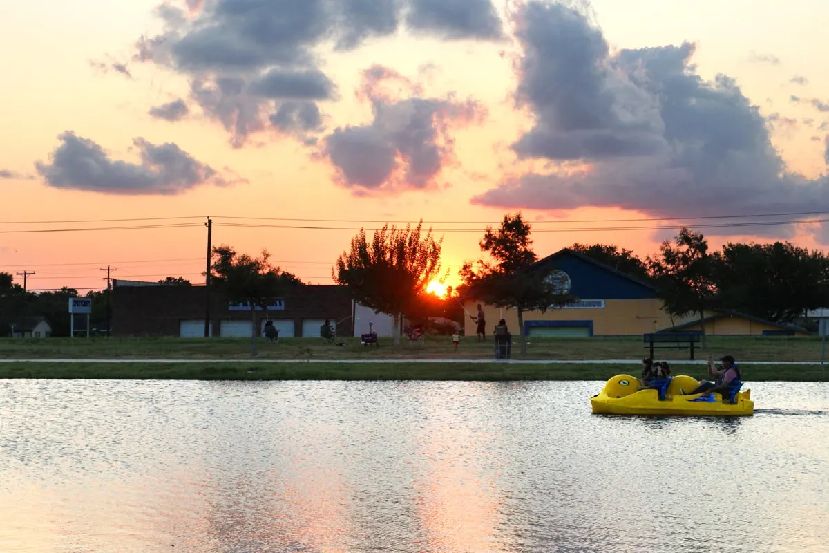 Playground next to the lake at Town Lake at Fireman's Park — McAllen, TX