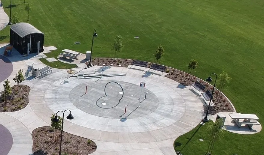 Veterans Sports Park playground with zip line swing — Tustin, CA