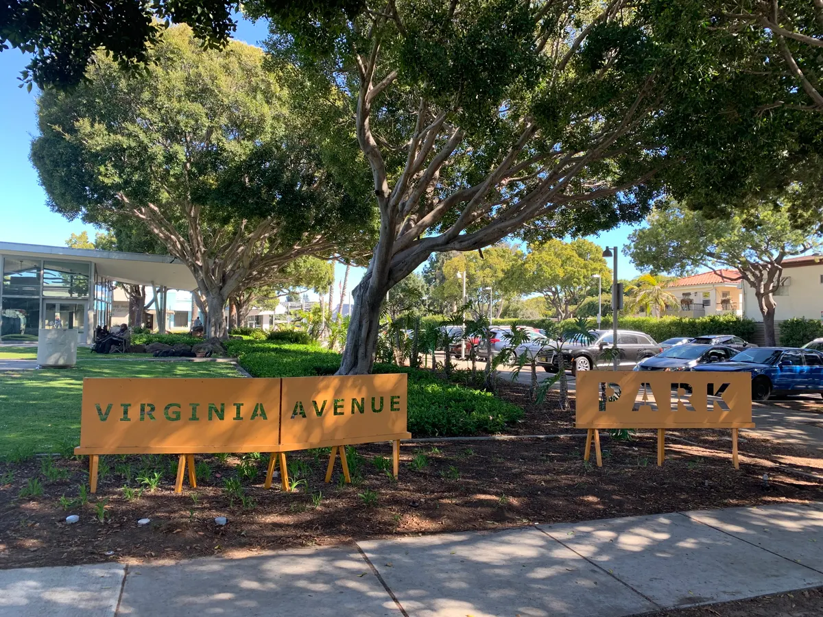 Water cannon and rainbow spout playground at Virginia Avenue Park — Santa Monica, CA