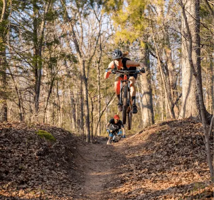 Playground and lakeside trails at Waterloo Lake Regional Park — Denison, TX