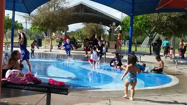 Playground and splash pad at Zinnia Park — McAllen, TX