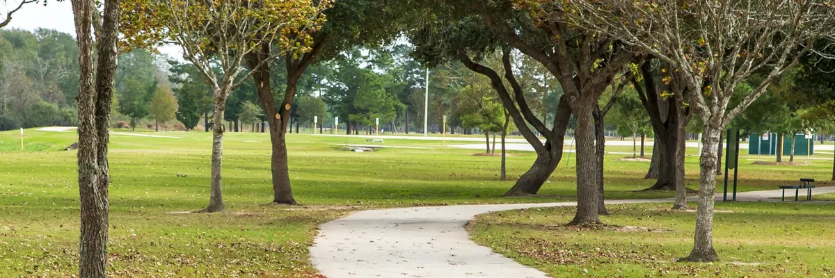 Playground and disc golf at Zube Park — Hockley, TX